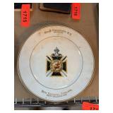 Masonic Grand Commandery Plate, New Orleans 1922