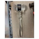 Glass Gavel with Inscribed Metal Band