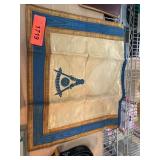 Masonic Apron with Sun and Compass Design