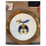 Ceramic Plate with Masonic Shriner Emblem
