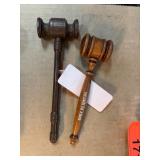 Miniature Wood And Metal Gavels