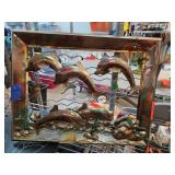 Metal Wall Art With Dolphins Motif