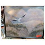 Framed Painting of a Seagull by Clarice Burns