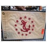Marine-Themed Flag With Anchor and Star Motif