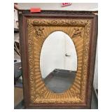 Gilded Wooden Frame with Oval Mirror