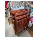 3 Wooden Folding Chairs