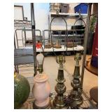 Three Table Lamps with Mixed Finishes