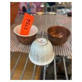 Copper and Porcelain Cups Marked Made in Occupied