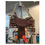 Western-Style Leather Welcome Wall Hanging