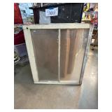 Wood-Framed Glass Window with White Finish