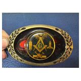 Heritage Buckles Solid Brass Masonic Belt Buckle