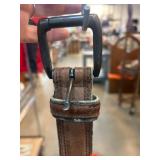 Brown Adjustable Leather Belt with Buckle