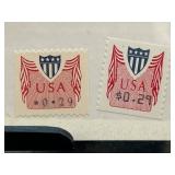 U.S. Postage Stamps with Shield Design