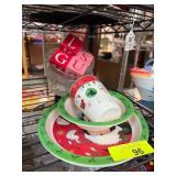 Holiday Mickey Mouse Dinnerware and Glass Dish Set