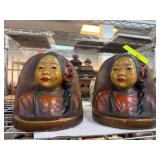 Painted Chinese Figurative Bookends