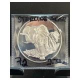Sterling Silver East African Wildlife Coin 2.25 oz
