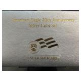 American Eagle 20th Anniversary Silver Coin Set