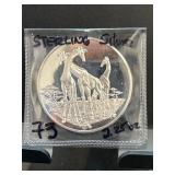East African Wildlife Sterling Silver Coin 2.25 oz