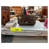 KLH KD-1220 DVD Player and RCA Digital Clock