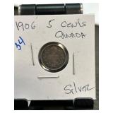 1906 Canadian 5 Cents Coin