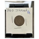 1860 Indian Head Cent in Display Holder