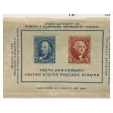 1947 100th Anniversary US Stamps Souvenir Sheet