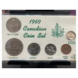 1969 Canadian Coin Set with Original Display