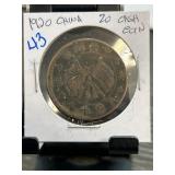 1920 China 20 Cash Coin in Holder