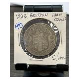 1923 Britain Half Crown Coin in Holder
