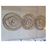 Three Circular Woven Wall Art Pieces