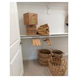 Wicker Baskets, Fabric Bins, and Wood Hangers