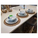 IKEA Dinnerware Set with Blue and White Design