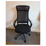 Black Mesh Office Chair With Armrests