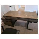 Aspenhome Desk with Two Square Filing Cabinets