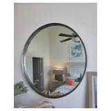 Round Wall Mirror with Beveled Edge