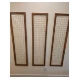 Three Capiz Panel Wall Art Pieces