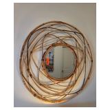 Round Wicker Decorative Wall Mirror