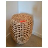 Woven Natural Fiber Basket or Stool