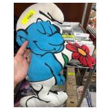 Peyo Smurf Character Pillow with Flower