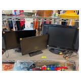 3 Monitors and One Sharp LCD TV