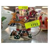 Santa in Sleigh with Reindeer Figurine