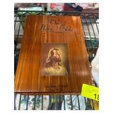 Holy Bible in Wooden Display Box