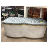 Upholstered Patterned Storage Bench