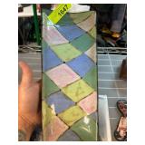 Handmade Ceramic Rectangular Tray with Geometric D