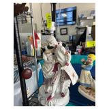 Porcelain Figurine Lamp Base of Couple in Period A