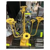 Yellow Metal Candelabra With Six Holders