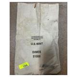 Canvas U.S. Mint Coin Bag for Dimes