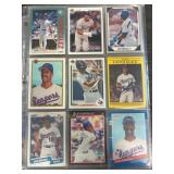 Binder of Juan Gonzalez and Pro Set Sports Cards