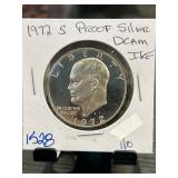 1972 S Eisenhower Proof Silver Dollar Coin