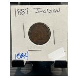 1887 Indian Head One Cent Coin